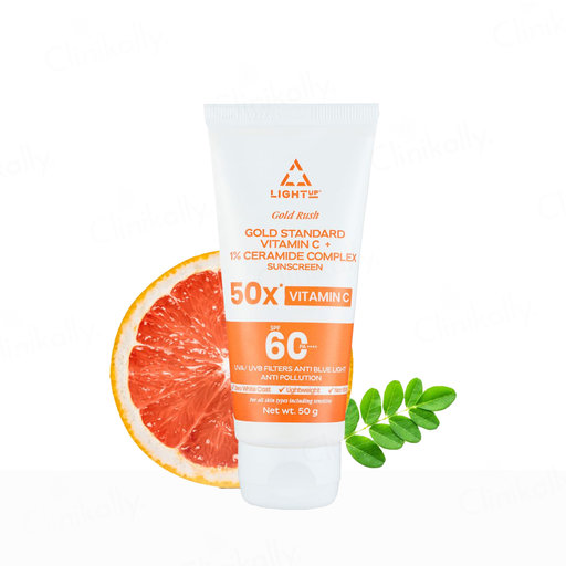 Light Up Gold Rush Gold Standard Vitamin C + 1% Ceramide Complex Sunscreen SPF 60 PA++++